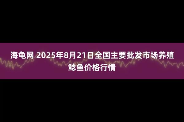 海龟网 2025年8月21日全国主要批发市场养殖鲶鱼价格行情